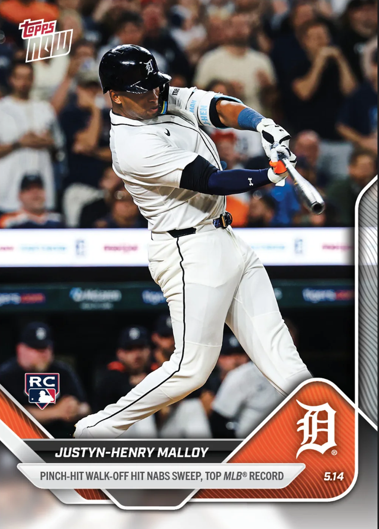 Justyn-Henry Malloy - 2025 MLB Topps NOW® - Card 180 Detroit Tigers PRE-SALE