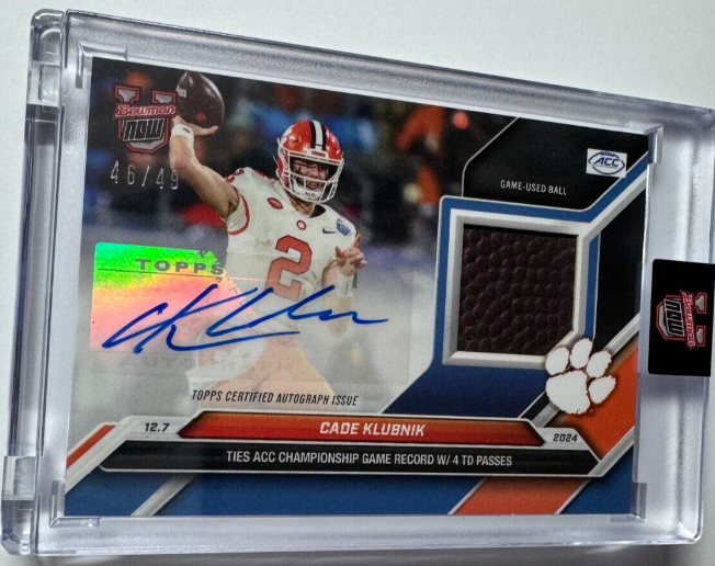 Auto-Relic Parallel 46/49* - Cade Klubnik - 2024 Bowman U Now® Card 57