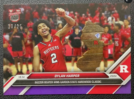 18/25* PURPLE PARALLEL Dylan Harper - 2024-25 Bowman U NOW® Basketball Card: 30